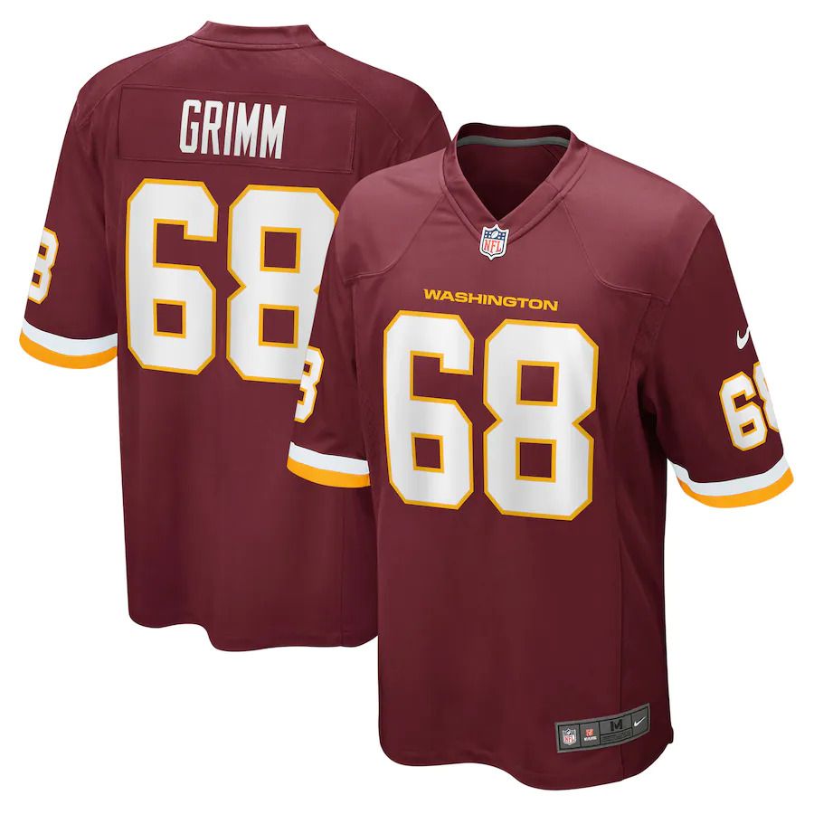 Men Washington Redskins #68 Russ Grimm Nike Burgundy Retired Player NFL Jersey